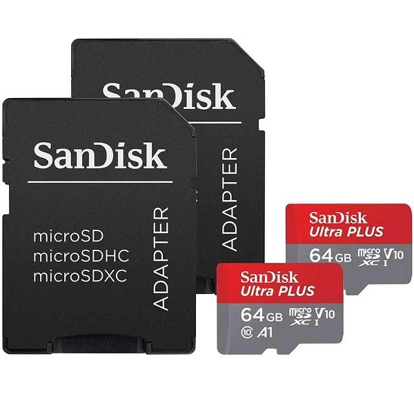 SanDisk 2 X Micro SD Ultra Plus With Adapter Memory Card