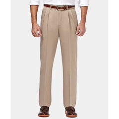 Haggar Men's Premium No Iron Khaki Classic Fit Pant
