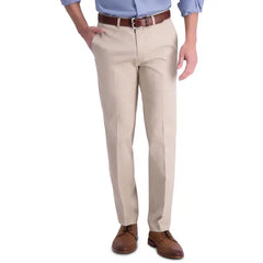 Haggar Men’s Iron Free Premium Khaki Straight-Fit Flat-Front Pant