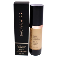 Youngblood Clean Luxury Cosmetics Liquid Mineral Foundation| Dewy Mineral Lightweight Full Coverage Makeup for Dry Skin Poreless Flawless Tinted Glow | Vegan, Cruelty Free, Gluten-Free - 1 Fl Oz (Pack of 1)