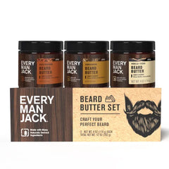 Every Man Jack Beard Butter - Hydrates and Styles Dry, Unruly Beards While Relieving Itch - Naturally Derived with Shea Butter and Coconut Oil - 4-ounce