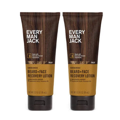 Every Man Jack Beard + Face Recovery Lotion-Moisturizes Relieves Dry Skin and Beard Itch Made w/Naturally Derived Ingredients like Coconut Oil, and Witch Hazel - 3.2oz (Pack of 2)