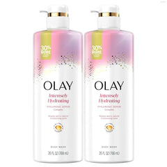 Olay Body Wash for Women, Elasticity Boosting, Collagen Peptide Serum Complex, Renews Moisture, Free of Parabens & Phthalates, Vitamin B3 Lameller Technology, For All Skin Types