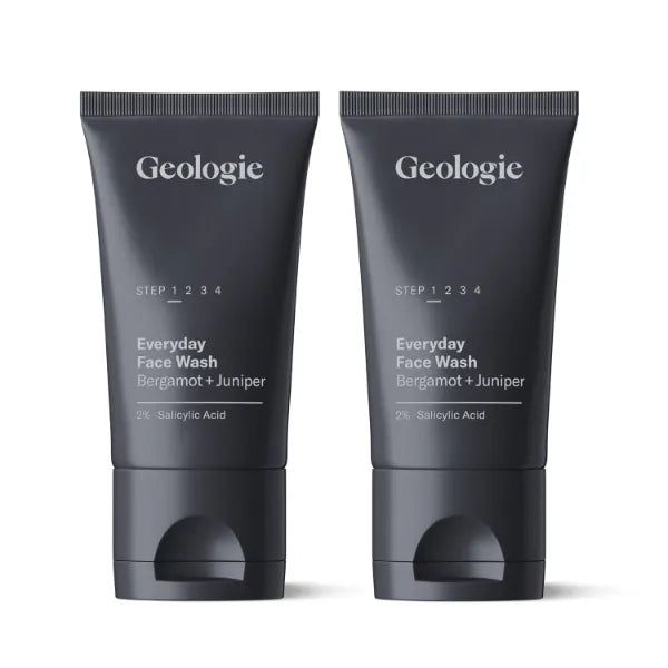 Geologie Daily Face Wash 2-Pack | Acne & Oil Control Facial Cleanser for Sensitive or Oily Skin, 2.05 Fl Oz (2-Pack)