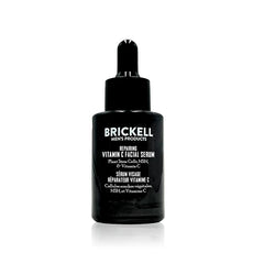 Brickell Men's Anti Aging Vitamin C Serum For Face, Repairing Night Facial Serum for Men, Natural and Organic Hyaluronic Acid Serum For Face to Diminish Wrinkles and Reduce Redness, 1 Ounce