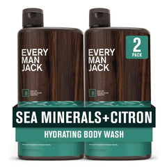 Every Man Jack Hydrating Mens Body Wash for All Skin Types-Cleanse, Nourish, and Hydrate Skin with Naturally Derived Ingredients-Paraben Free, Phthalate Free, Dye Free