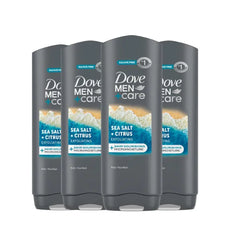 DOVE MEN + CARE Mens Body Wash, Dry Skin Body Wash with Micromoisture, Effectively Washes Away Bacteria While Nourishing Your Skin - 18 oz (Pack of 4)