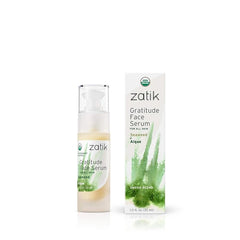 Zatik Naturals USDA Organic Face Serum 1 fl oz (30mL) – Vegan, Alcohol-Free, Non-GMO, Gluten/Soy-Free, pH Balanced & Biodegradable – Choose: Nutri (Rose Hip & Black Seed) or Gratitude (Seaweed & Algae)
