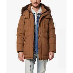 Men's Tremont Down Parka with Faux Fur Trimmed Removable Hood