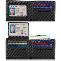 Serman Brands RFID Blocking Wallet for Men - Premium Full Grain Leather with 2 ID Windows, Bifold Top Flip