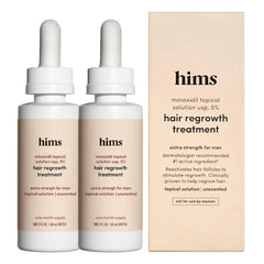hims Hair Regrowth Treatment,Topical Minoxidil 5% Solution for Men, Extra Strength, Supports Thicker, Fuller Hair, Non-Greasy - Unscented