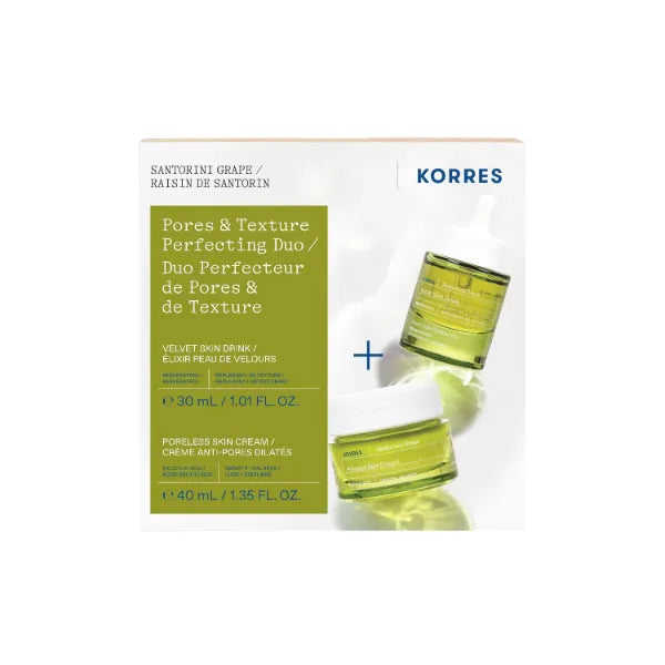 KORRES Santorini Grape Pores & Texture Perfecting Duo, Serum & Cream Set