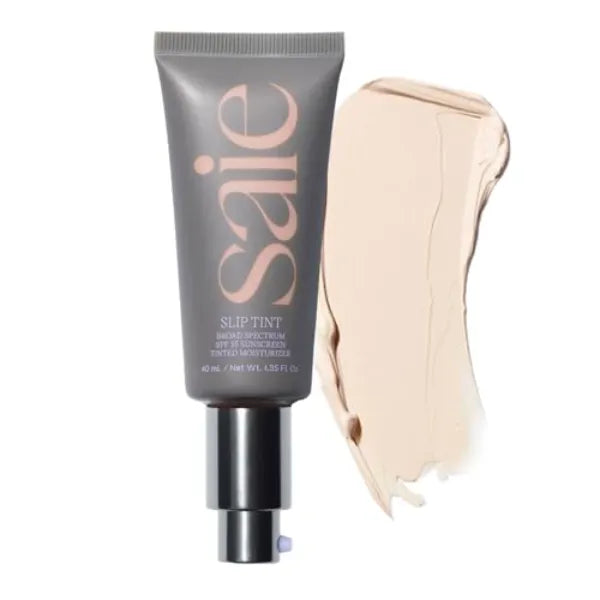 Saie Slip Tint Tinted Moisturizer with SPF 35 - Light Coverage, Glowy Skin Tint & Mineral Sunscreen for Face with Hydrating Hyaluronic Acid - Summer Makeup Essential