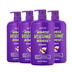 Aussie Miracle Volume Shampoo & Conditioner Set, Paraben-Free, Volumizing, 30.4 Oz (4-Pack) – Boosts Body, Shine & Fullness for Thicker Hair