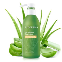 Aloderma Organic Aloe Vera Hair & Body Care Set – 5 Professional Formulas for Oily, Dry, Damaged, Thinning Hair & Sensitive Skin – 16oz