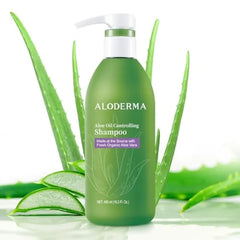 Aloderma Organic Aloe Vera Hair & Body Care Set – 5 Professional Formulas for Oily, Dry, Damaged, Thinning Hair & Sensitive Skin – 16oz