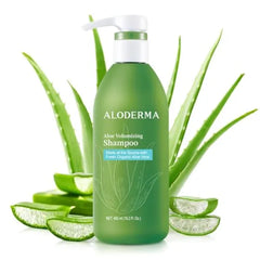 Aloderma Organic Aloe Vera Hair & Body Care Set – 5 Professional Formulas for Oily, Dry, Damaged, Thinning Hair & Sensitive Skin – 16oz