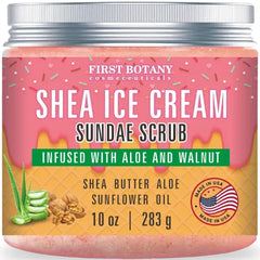 First Botany Body Scrub - Natural Exfoliating Salt Scrub & Body and Face Souffle helps with Moisturizing Skin, Acne, Cellulite, Dead Skin Scars, Wrinkles