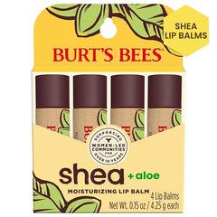 Burt's Bees Lip Balm Variety Pack Stocking Stuffers, Moisturizing Natural Lip Care Christmas Gifts for Dry Chapped Lips – Medicated Menthol Eucalyptus, Shea + Aloe Hydration, Ultra Conditioning with Shea Cocoa Kokum Butter, 100% Natural Origin (4-Pack)
