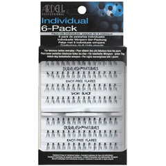 Ardell Individual Lashes - Long Black, Knot-Free Natural Lash Clusters Wispy Eyelash Clusters, Lightweight Cluster Eyelash Extensions, 6 Pack