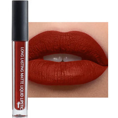 Mynena Liquid Matte Lipstick Long-Lasting Waterproof | Lightweight Comfortable Non-Drying | High Pigment Intense Color Lip Stain | Paraben-Free Talc-Free Vegan & Cruelty-Free