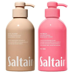 Saltair Body Wash,  2 Pack. Moisturizing Body Cleanser with Monoi Oil and Cupuacu Butter. Luxury Shower Gel for Women and Men.Paraben Free. 2x 17oz Pump Bottles