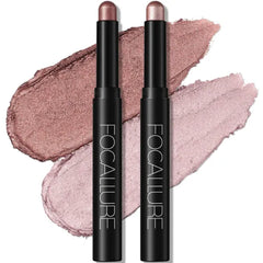 FOCALLURE 2 Pcs Cream Eyeshadow Stick,Brightener Eyeshadow Pencil Crayon,Highlighter Eye Shadow Stick Sets with Crease-proof Formula,Long Lasting Waterproof Eye Shadow Make Up