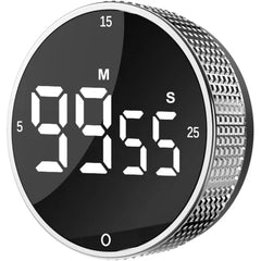 JUNVIL Digital Magnetic Kitchen Timer – LED Visual Pomodoro Countdown & Countup Timer for Cooking, Baking, Fitness & Productivity