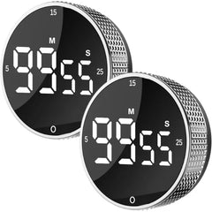 JUNVIL Digital Magnetic Kitchen Timer – LED Visual Pomodoro Countdown & Countup Timer for Cooking, Baking, Fitness & Productivity