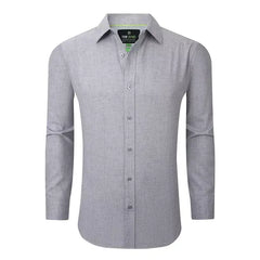 Tom Baine Men's Four-Way Stretch Solid Textured Dress Shirt