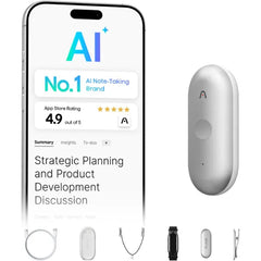 PLAUD NotePin S Smart AI Voice/Audio Recorder with 64 GB Internal Memory and Digital Operation
