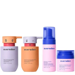 Evereden Kids Routine Bundle Detangling Shampoo and Conditioner + Multi Vitamin Face Wash and Face Cream for Kids