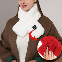 Skymirror USB Rechargeable Heating Scarf - Wireless, Adjustable Electric Neck Warmer for Winter