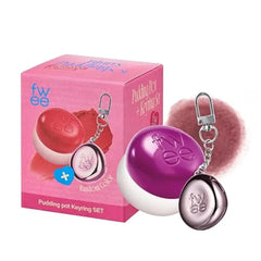 fwee Blurry Pudding Pot + Keychain SET Airbrushed Blush & Lip, Buildable Pigment, Long lasting, Lightweight, Easy to Blend, Natural Soft Matte Finish Makeup  Baddie