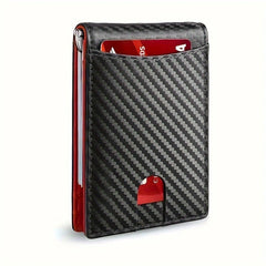 Hongan Slim Wallet for Men - Leather Bifold with RFID Blocking & Money Clip