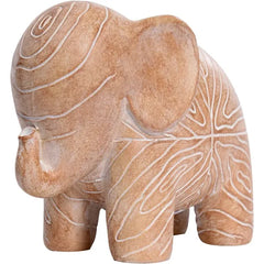 Kakizzy Elephant Statue, African Animal Decor, Wooden Elephant Gift for Women, Boho Decor for Living Room, Shelf, Office