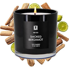 Lulu Candles Smells Warm & Woody Luxury Scented Soy Jar Candle Hand Poured in The USA Highly Scented Long Lasting .