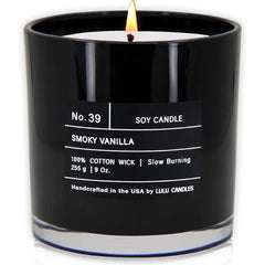 Lulu Candles Smells Warm & Woody Luxury Scented Soy Jar Candle Hand Poured in The USA Highly Scented Long Lasting .