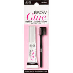 Ardell Brow Glue Eyebrow Gel for Instant Lamination Lift with Styling Brush, All day Extreme Hold Brow Gel for Fluffy Defined Brows, 0.35 oz