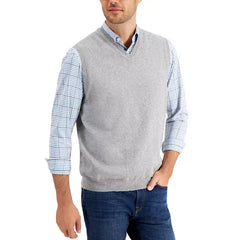 Club Room Men's Solid V-Neck Sweater Vest