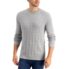Men's Cable-Knit Cotton Sweater