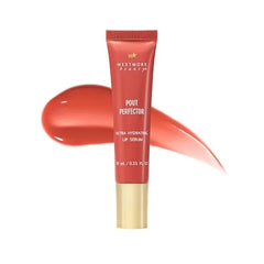 Westmore Beauty Pout Perfector Lip Gloss Intensely Hydrating Sheer Tinted Balm with Hyaluronic Acid & Vitamin E Plumps & Nourishes Dry, Cracked Lips for a High Shine Finish