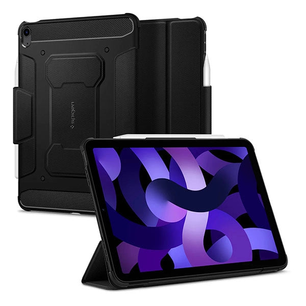 Spigen Case Rugged Armor Pro iPad Air Compatible with Pencil Holder – Black