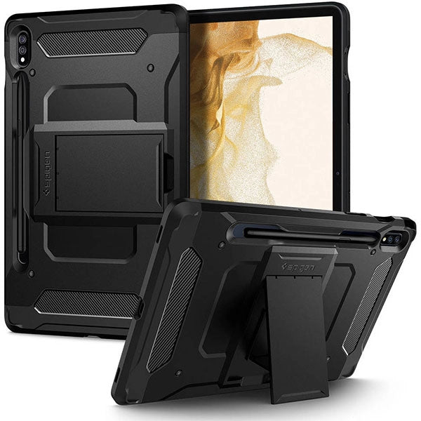 Spigen Tough Armor Pro Case Compatible with Galaxy Tab S8 / S7 – Black