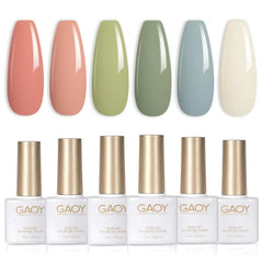 GAOY 6-Color Soak-Off UV Gel Nail Polish Sets