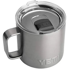 YETI Rambler 14 oz Mug, Vacuum Insulated, Stainless Steel with MagSlider Lid, Stainless | Vacuum Insulated, MagSlider Lid, Stainless