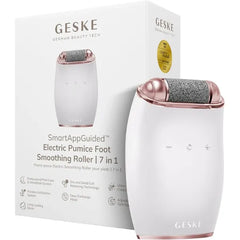 GESKE Electric Pumice Foot Smoothing Roller 7 in 1 Electric Foot File & Exfoliator Long Lasting Pumice Stone for Smooth Feet Advanced Callus Removal Ideal for Your Pedicure Set