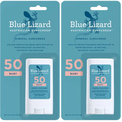 BLUE LIZARD Baby Mineral Sunscreen SPF 50+ – Zinc Oxide Broad Spectrum UVA/UVB Protection, Water-Resistant, Fragrance-Free with Smart Cap Technology