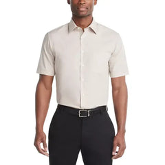 Van Heusen Poplin Solid Short-Sleeve Dress Shirt