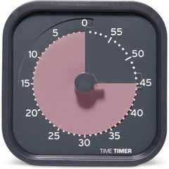 TIME TIMER MOD Home – 60-Minute Metallic Visual Countdown Timer for ADHD, Study, Pomodoro & Focus Work with Silent Operation